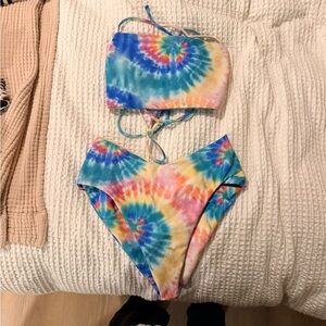 Colorful Tie-Dye Bikini Set